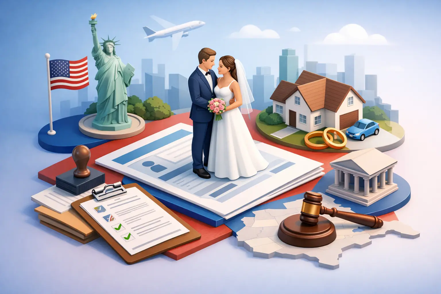 How to Adjust Status After Marriage in the U.S.